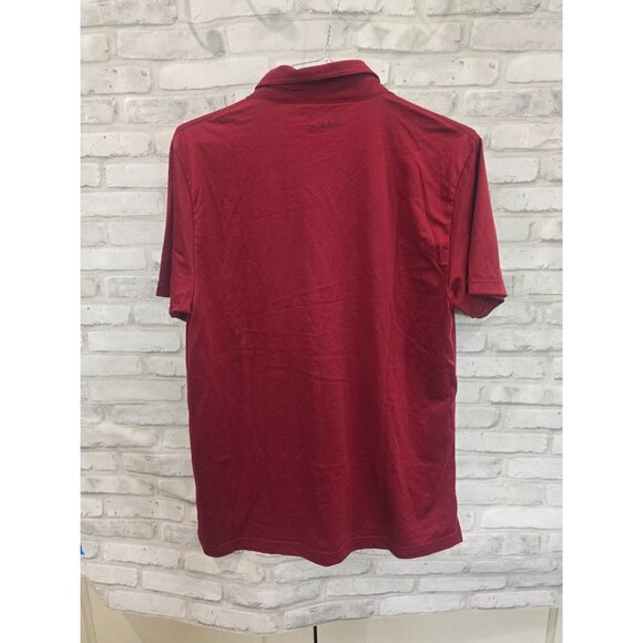 Travis Mathew Men Golf Polo Shirt Stretch Dark Red Burgundy Size L - Picture 8 of 8